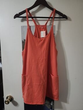 NWT Free People Hot shot mini dress Size medium Cherry Tomato